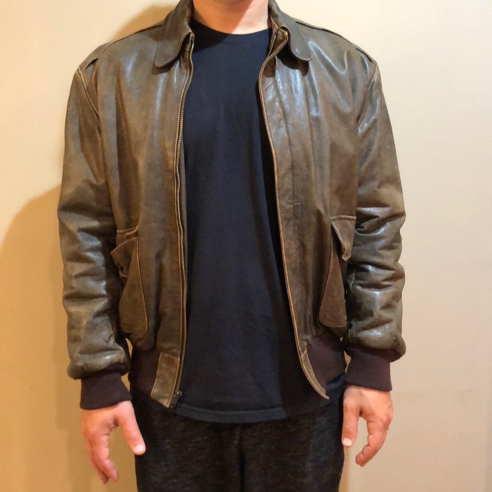 100% Leather bomber jacket